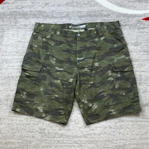 Carhartt Camouflage Cargo Shorts Men 42 Green Khaki Utility Y2K Construction 90s - Picture 1 of 11