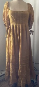 NWT Free People Sz XL Maxi Dress Open Back Drawstring Waist Balloon Sleeve - Picture 1 of 7