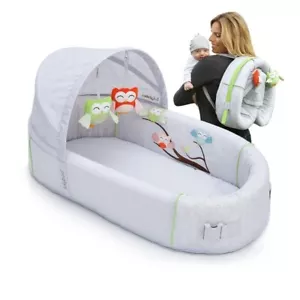 Mochila Plegable Portátil Nido Cuna Viaje Bebé Unisex Búhos Interior Exterior - Imagen 1 de 18