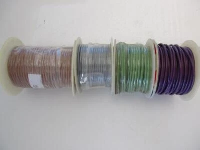 NTE OR JSC CABLE 25' ft Roll 18 AWG STRANDED HOOK UP WIRE Cable 300V PVC Insulation Brown Purple