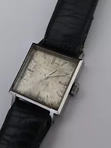 VINTAGE ANTIQUE GIRARD PERREGAUX ST. STEEL LADIES WATCH TANK DIAL - Picture 1 of 5