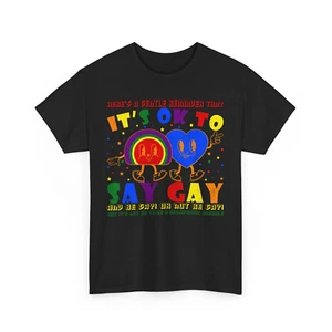 T-shirt It's Okay To Say Gay, maglietta X mas, maglietta Equality, maglietta novità, - Foto 1 di 5