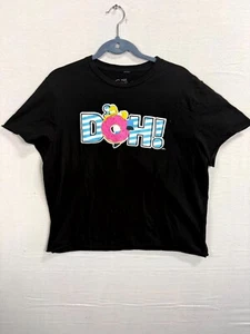 Top corto de Los Simpson para mujer XL negro Homer Doh algodón manga corta cuello redondo - Imagen 1 de 8