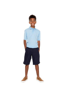  NEW French Toast Boys' Short Sleeve Stretch Sport Polo Wicking Fabric S(6/7) 