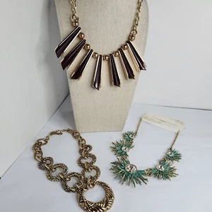 Mode Halsketten Konvolut 3 Stück Exzentrisch Statement Schmuck - Bild 1 von 20