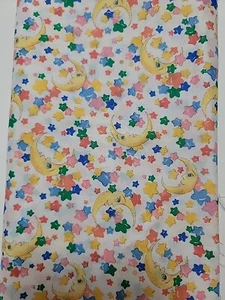 Cotton Fabric- Vintage Moon & Stars 41"x16 3/4" - Picture 1 of 1