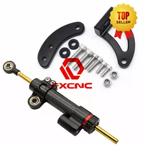 Kits de soporte estabilizador de amortiguador de dirección para Kaabo Mantis King GT carbono negro + negro - Imagen 1 de 14