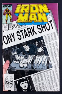 Iron Man #243 (Marvel, 1989) Tony Stark Shot High Grade - Imagen 1 de 3