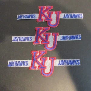 3 Units. KU JAYHAWKS Embroidered Iron On Emblem\Patch\Badge. NEW Free Ship. - Picture 1 of 4