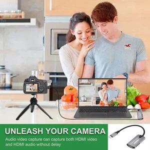 Tarjeta de captura de video HDMI a tipo C unidad gratuita 4K 1080P tipo C HDMI a USB-C Po... - Imagen 1 de 7