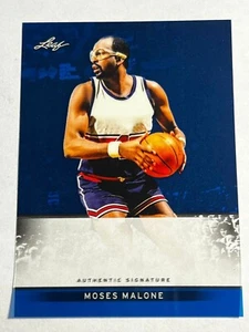 2012 Leaf Metal Blue Holo PROOF MISSING AUTO & #/25 Moses Malone - Picture 1 of 2