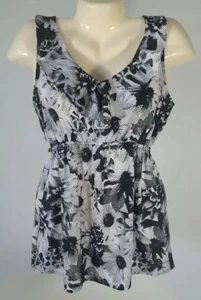 Motherhood Maternity Blouse Size Medium Sleeveless Ruffle Pullover Summer Top  B - Picture 1 of 5