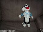LARGE LOONEY TUNES SYLVESTER PUDDY TAT PLUSH DOLL FIGURE BASEBALL PLAYER JERSEY
