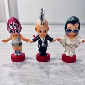 Trio the QP Kewpie Elvis Punk Professional Wrestler 3-piece set Prize Rare item - Picture 1 of 12