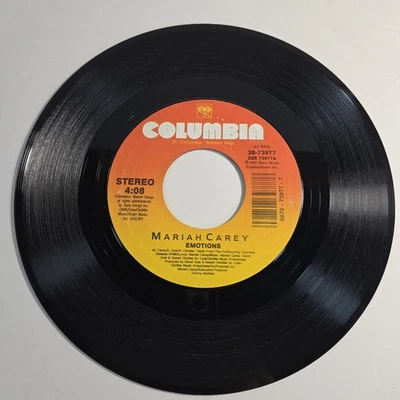 Mariah Carey "Emotions" 45 Vg+ Tested Jukebox 1991 "Vanishing"  - Image 1 of 4