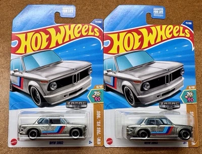 Hot Wheels BMW 2002 #186 Walmart Exclusive Zamac (lot Of 2)🩶🩶 - Image 1 of 4