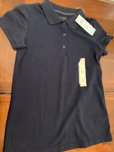 Girls' short sleeve pique uniform polo shirt, size L 10/12 Cat and Jack - NWT - Picture 1 of 2