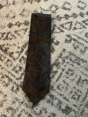 Vintage Bill Blass Silk Pastel Paisley Abstract Tie - Image 1 of 4