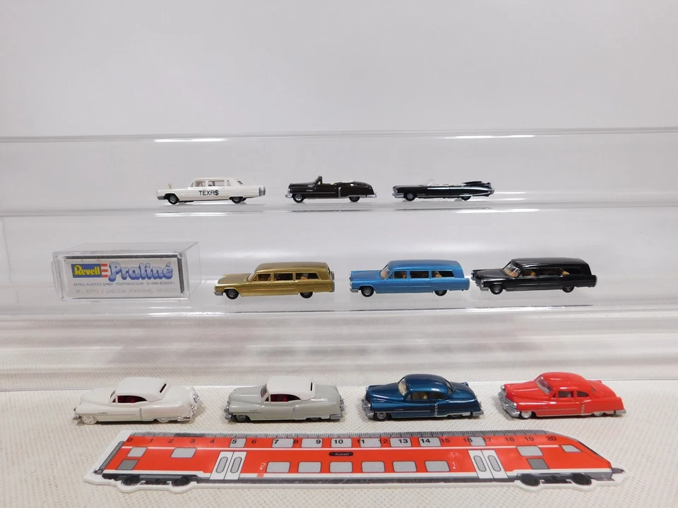 Praline 1:87 H0 10x Modello Cadillac 82903 Stationwagon Ecc Sg/Mint #EI149-0,5 - Immagine 1 di 4