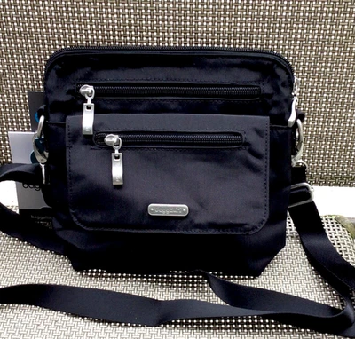 NWT Baggallini Let's Escape RFID Crossbody Shoulder Bag Black $68 MSRP - Image 1 of 4