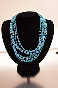 COLLAR MULTI HEBRAS PEPITA TURQUESA JAY KING PLATA ESTERLINA - Imagen 1 de 5