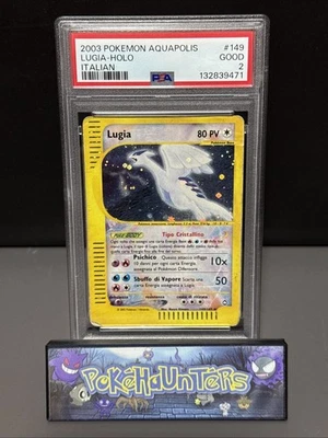 Pokemon Card Crystal Lugia 149/147 Holo Rare Aquapolis Set Italian PSA 2 GOOD - Image 1 of 2