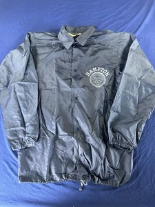 Vintage Navy Blue Hampton Institute Lightweight Windbreaker Small - Picture 1 of 11