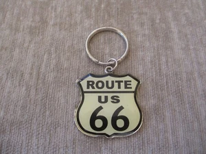 ROUTE 66 METALL SCHLÜSSELANHÄNGER "Get Your Kicks" 1,5 Zoll - Bild 1 von 6