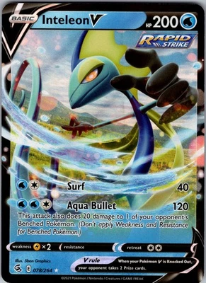 Inteleon V Ultra Rare SWSH08: Fusion Strike 078/264 Near Mint - Image 1 of 2