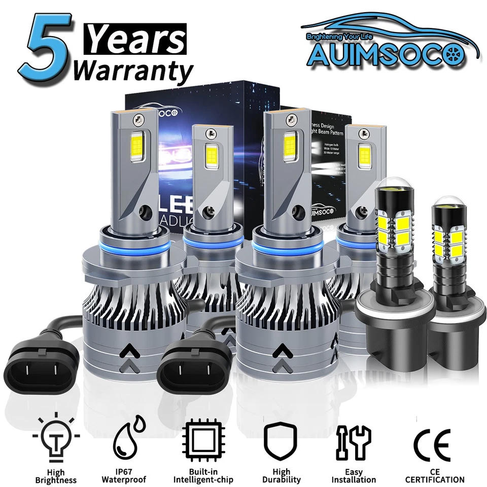 Kit de conversión de 6 faros LED 6x bombillas 160000LM para Ford Thunderbird 1990-1993 Foto 1 de 4