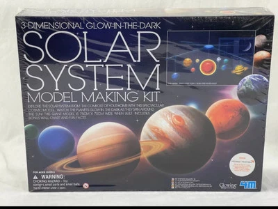 4M 3D Glow in the Dark Solar System Mobile Model Making Kit Planets Space Sealed - Image 1 of 4