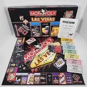 Monopoly Las Vegas Edition 100% Complete Board Game 2000 Parker Brothers - Picture 1 of 23