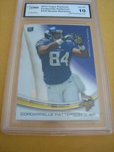 Cordarrelle Patterson 2013 Topps Platinum Refractor Rookie RC # 143 Graded 10 - Bild 1 von 1