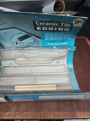 12 черных керамических закругленных карандашей с краями плитка вкладыш 6x1 винтаж середины века модерн - Изображение 1 из 4