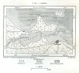 Sandusky, Ohio ....Antique  Map, Plan..1892 - Picture 1 of 1