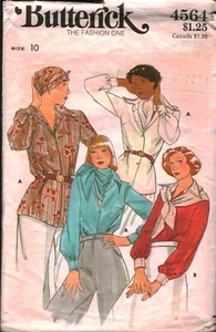 4564 Vintage Butterick SEWING Pattern Misses Semi Fitted Blouse Scarf OOP Sew 10 - Picture 1 of 2