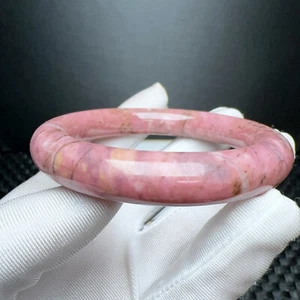 58,5 mm natürlicher hübscher auffälliger Rhodonit Quarz Edelstein Kristall Armreif Armband - Bild 1 von 6