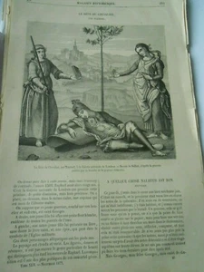 Le Rêve du chevalier par Raphael 1877 Gravure Print article - Picture 1 of 1