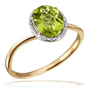 Anillo de mujer Goldmaid 375/- oro amarillo 1 peridoto 2,15 quilates verde NUEVO - Imagen 1 de 4