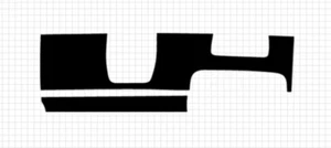 Driver Handle Bottom Cover Felt Fabric Black 2Pcs Ems for Tesla Model3 2017~2023 - Picture 1 of 9