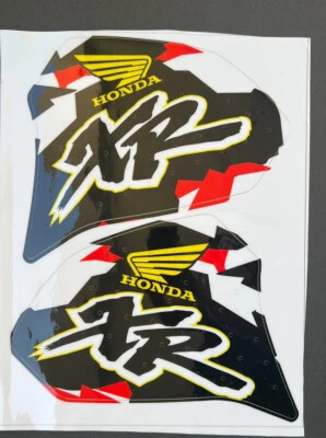 HONDA XR 80 XR80R XR100R 100 100R XR100 Fuel Gas Tank Decals USA MADE PERFORATED - Image 1 of 3
