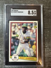 1982 DONRUSS RICKEY HENDERSON #113 SGC 8.5
