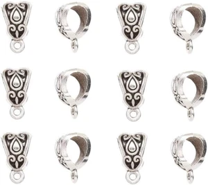 100Pcs Alloy Beads Bails Connector for DIY Necklace Bracelet Jewelry Charm Penda - Picture 1 of 7