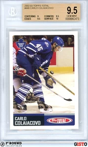 Carlo Colaiacovo RC BGS 9.5: 2002-03 Topps Total Rookie Card Gisto #440 POP 2 - Picture 1 of 4