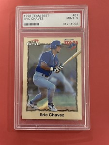 ERIC CHAVEZ 1998 Team Best #61 Stars/A’s RC Rookie Card PSA 9- Very Nice