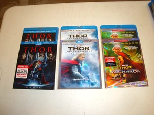 Thor Trilogy *Like New* w/Slip Covers* (Blu-Ray & 1-3D 5-Disc Set - Picture 1 of 4
