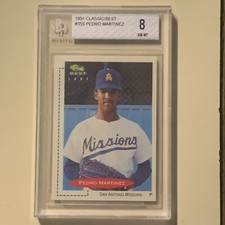 1991 CLASSIC BEST PEDRO MARTINEZ BOSTON RED SOX HOF ROOKIE RC Beckett 8 NM-MT