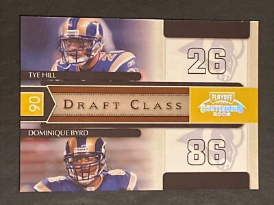 2006 Playoff Contenders Gold 048/250 #DC-15 Tye Hill Byrd St. Louis Rams RC NFL - Image 1 of 3