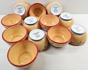 (12) Pfaltzgraff Napoli Dessert Bowls Set Floral Table Dining Serving Dishes Lot - Picture 1 of 24