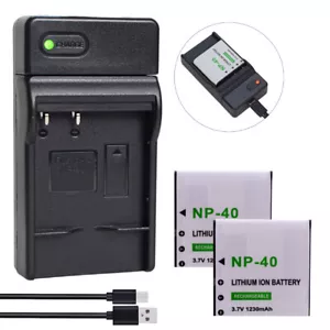 2x LB-060 Battery & USB Charger for Kodak PixPro AZ362 AZ425 AZ521 AZ525 AZ528 - Picture 1 of 12